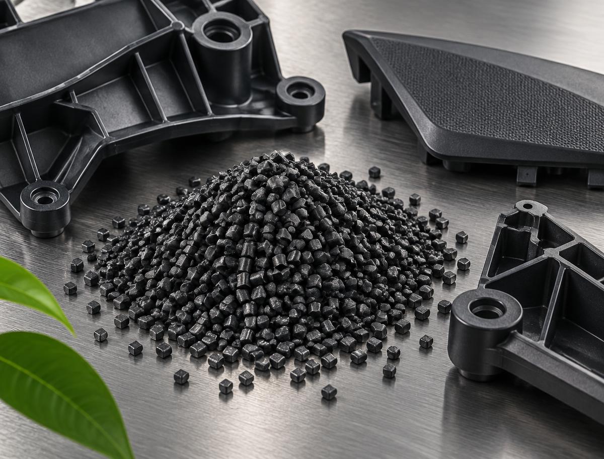 PPCP recycled polymer granules and example application